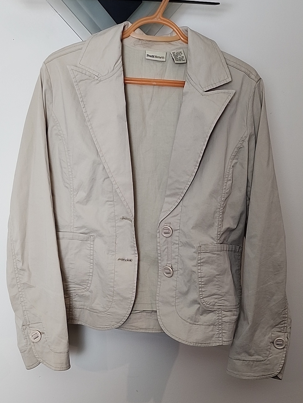 Ruff Hewn Khaki Embroidered Vintage Y2K Blazer